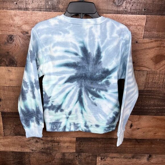 dreamsicle Kids Sweatshirt Tie Dye Miami Beach Logo Blue White Aqua Kids Medium - Picture 10 of 11